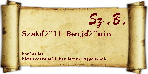 Szakáll Benjámin névjegykártya
